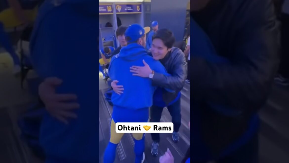 Shohei Ohtani s'associe à Stafford et McVay après le Rams W 🙌