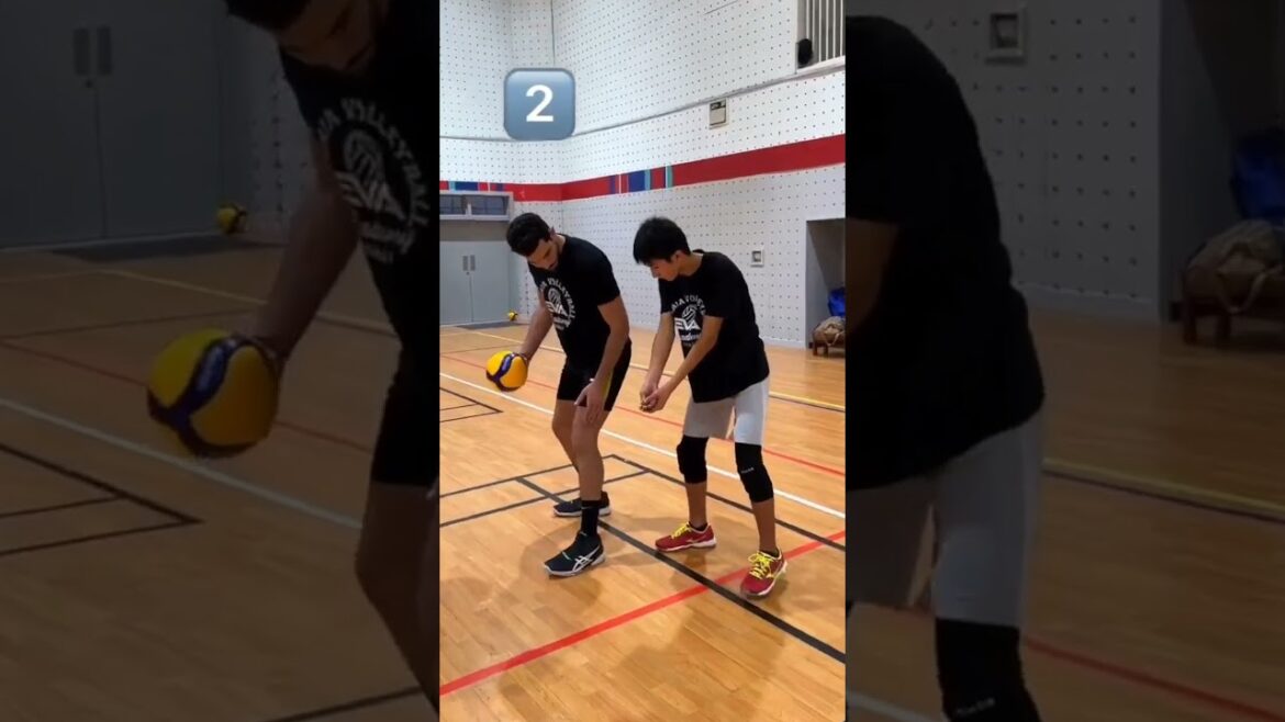 Entraînement pour les conseils de libéro.  (volley-ball)