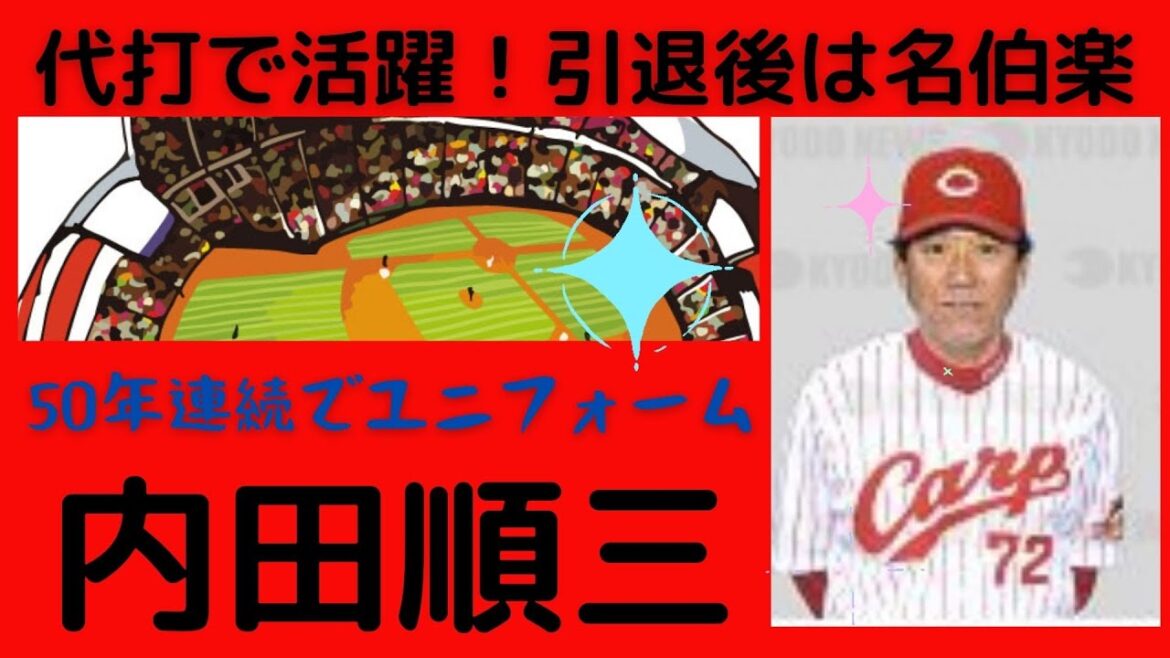 [La vie de Junzo Uchida]Il a joué un rôle actif en tant que frappeur de pincement pour les Carp, et après sa retraite, il est devenu entraîneur pour les Carp et les Giants pendant 37 ans.  Meihaku Raku porte l'uniforme pendant 50 années consécutives.