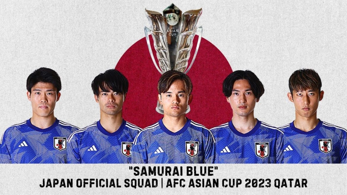 JAPON Équipe officielle Coupe d'Asie de l'AFC 2023 |  Coupe d'Asie de l'AFC Qatar 2023 |  (BLEU SAMOURAÏ !)