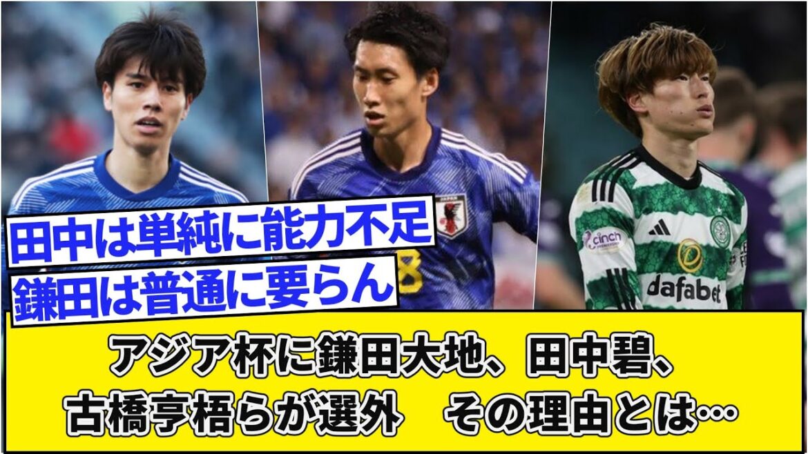 La raison pour laquelle Daichi Kamata, Aoi Tanaka, Kogo Furuhashi et d'autres n'ont pas été sélectionnés pour la Coupe d'Asie...