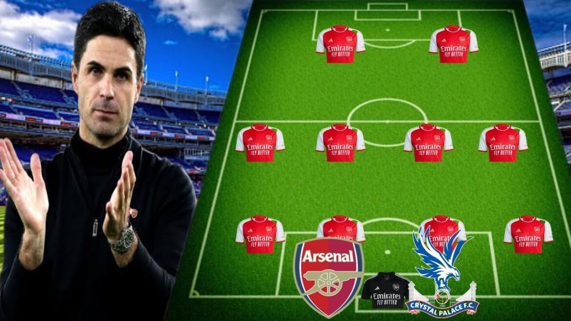 TROSSARD ET MARTINELLI OUT : ARSENAL POSSIBLE 4-4-2 ALIGNEMENT CONTRE CRYSTAL PALACE.