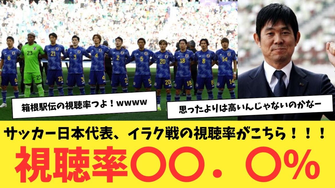 Les notes des téléspectateurs pour le match de l'équipe nationale de football du Japon contre l'Irak sont ici !  〇〇．  〇% !  !  !