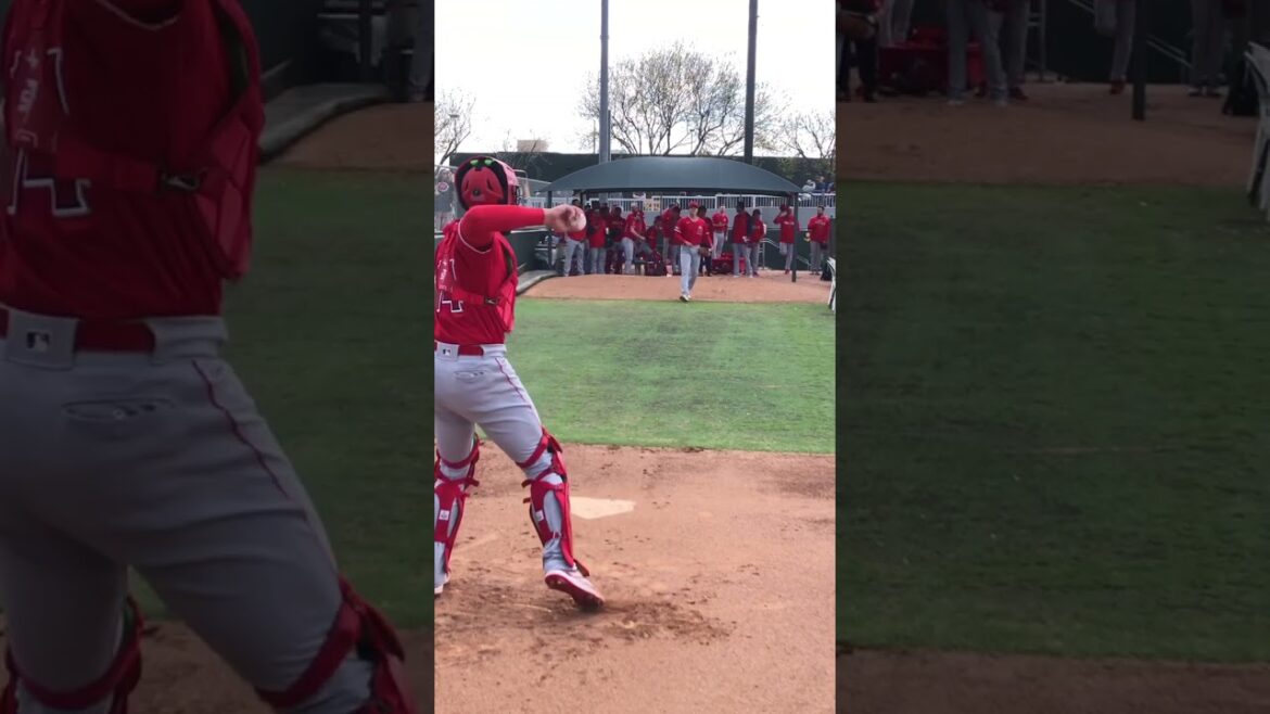 La balle rapide de Shohei Ohtani dépassait les 100 mph, et le receveur était fatigué de l'attraper et a dû faire une courte pause.