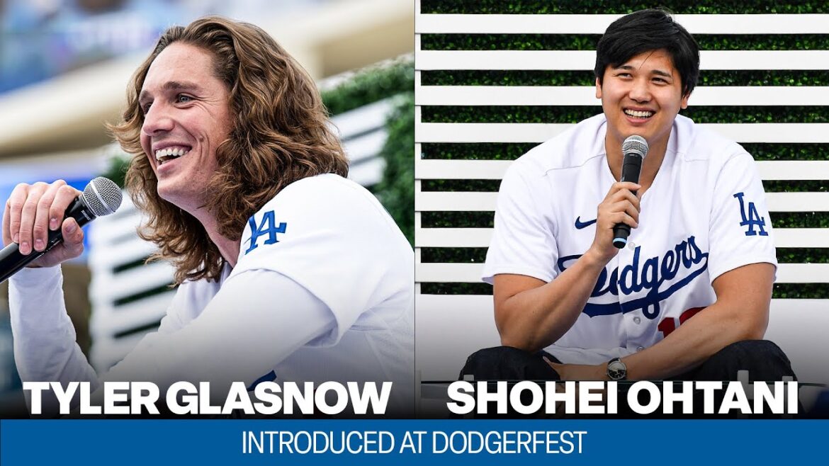 Présentation de Tyler Glasnow et Shohei Ohtani au DodgerFest