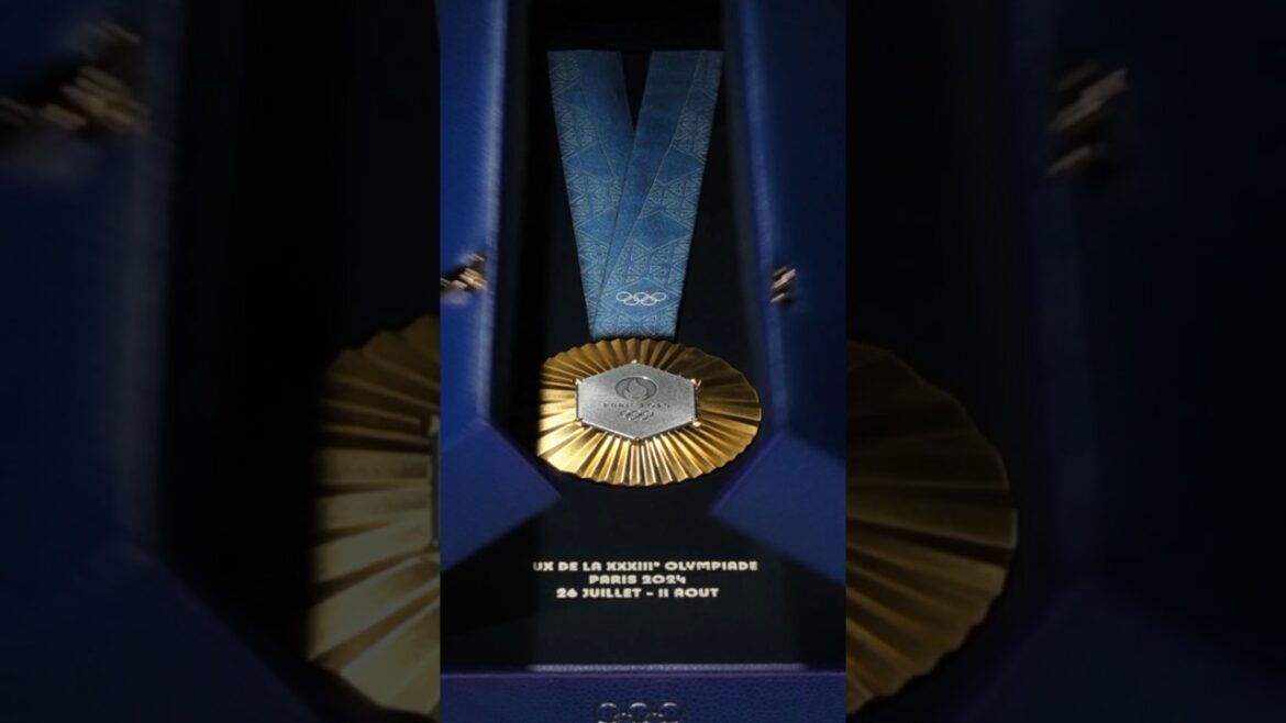 This, Madam, is the #paris2024 Olympic and Paralympic medal with a piece of the Eiffel Tower in it ✨