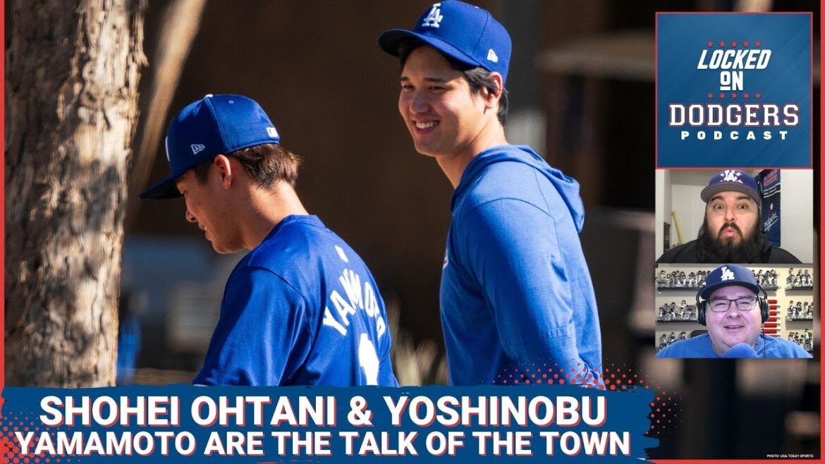 Premier entraînement au bâton des Dodgers de Los Angeles de Shohei Ohtani + discussion avec Yoshinobu Yamamoto et Mookie Betts