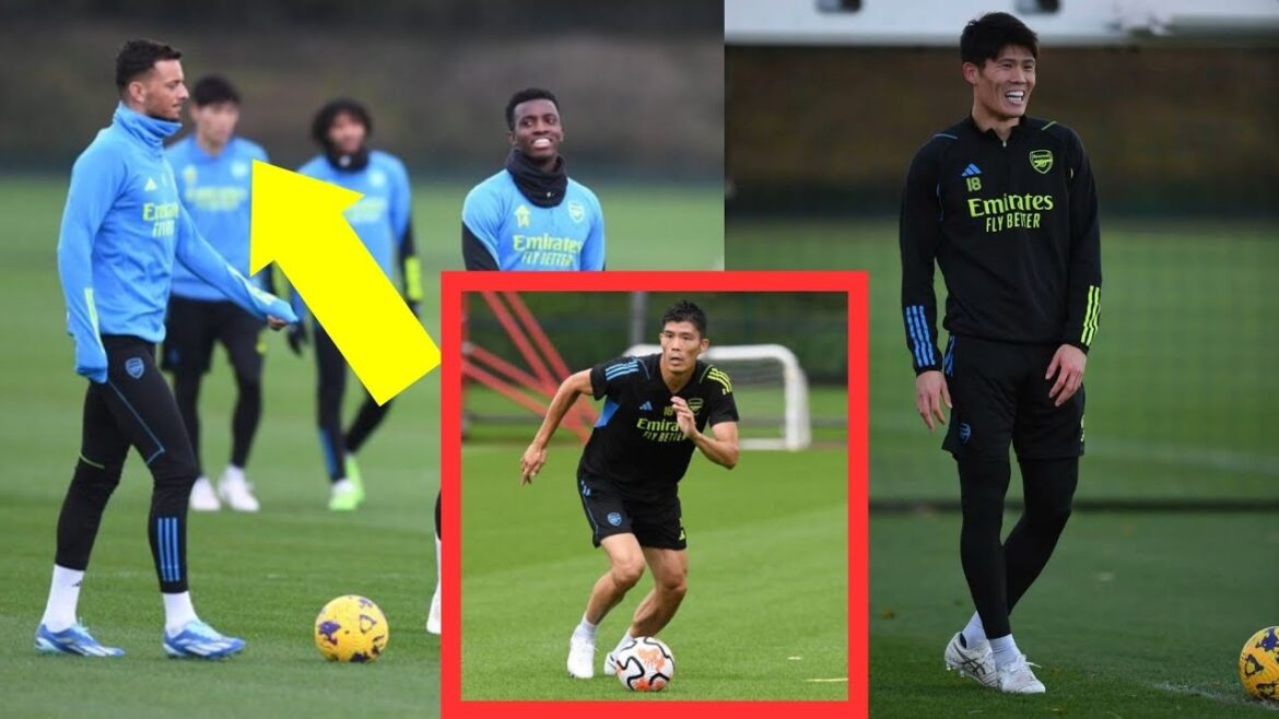 Le magicien Takehiro Tomiyasu DE RETOUR en formation avec des exercices magiques |  Content de te revoir