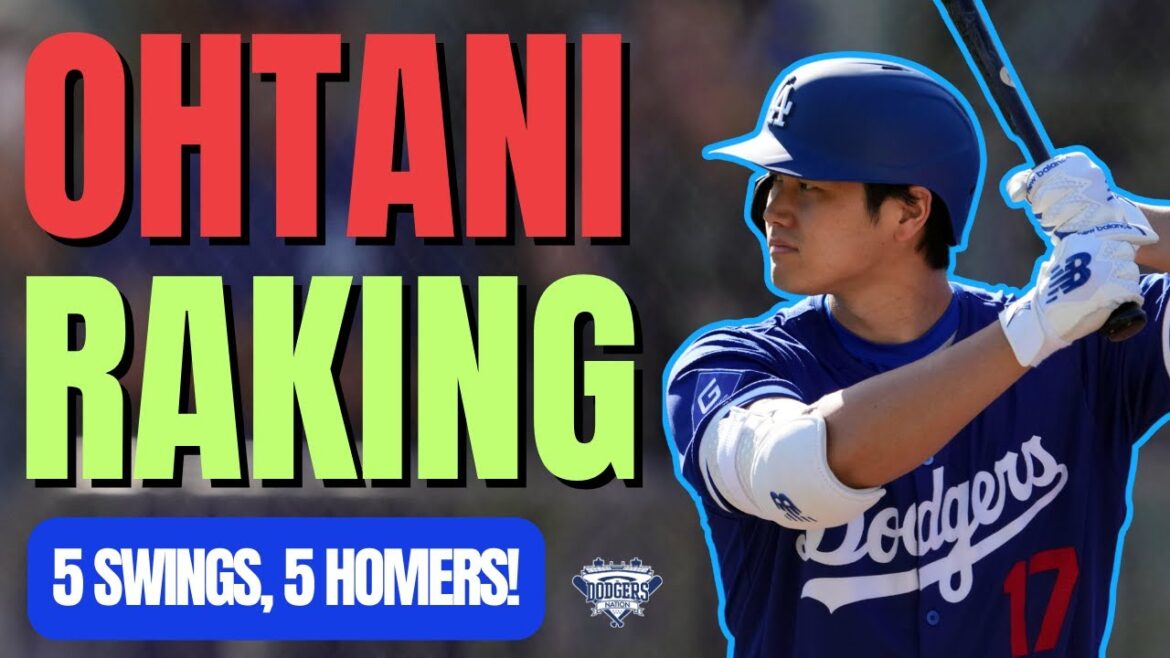 Shohei Ohtani réussit 5 circuits en 5 swings pendant l'entraînement au bâton !