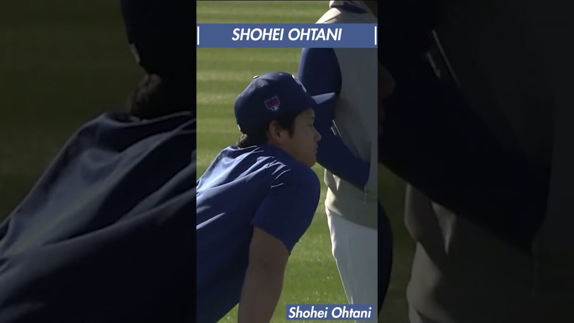 [SHO-TIME]12 Shohei Otani Le rire qu'il a montré pendant le camp et les mots « oui monsieur » #shorts #Shohei Otani #Dodgers #sho-time
