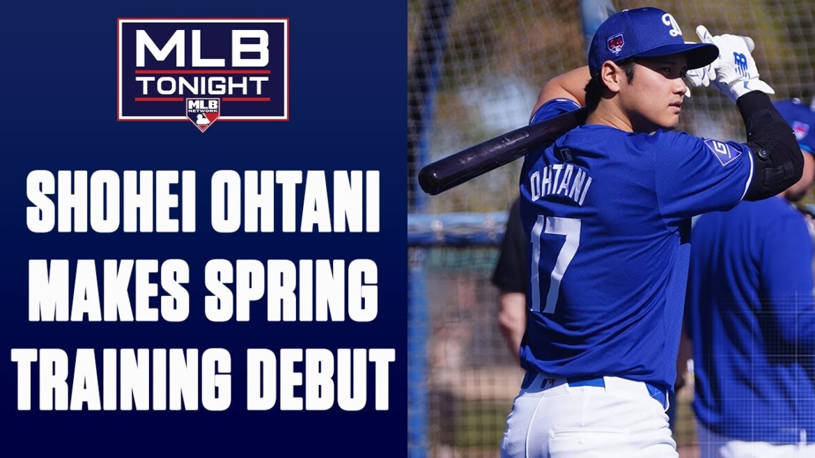 MLB ce soir sur Shohei Ohtani faisant ses débuts à l'entraînement de printemps des Dodgers !