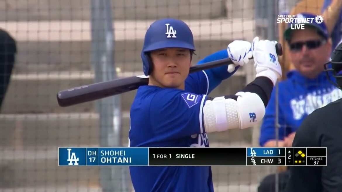 Shohei Ohtani RESTE CHAUD !  La nouvelle star des Dodgers continue Hot Spring avec 2 coups sûrs et une base volée !