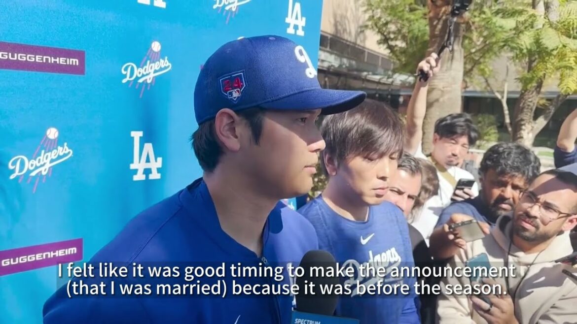 Après la révélation surprise de son mariage, Shohei Ohtani dit que sa femme est « une femme japonaise normale » | Shohei Ohtani