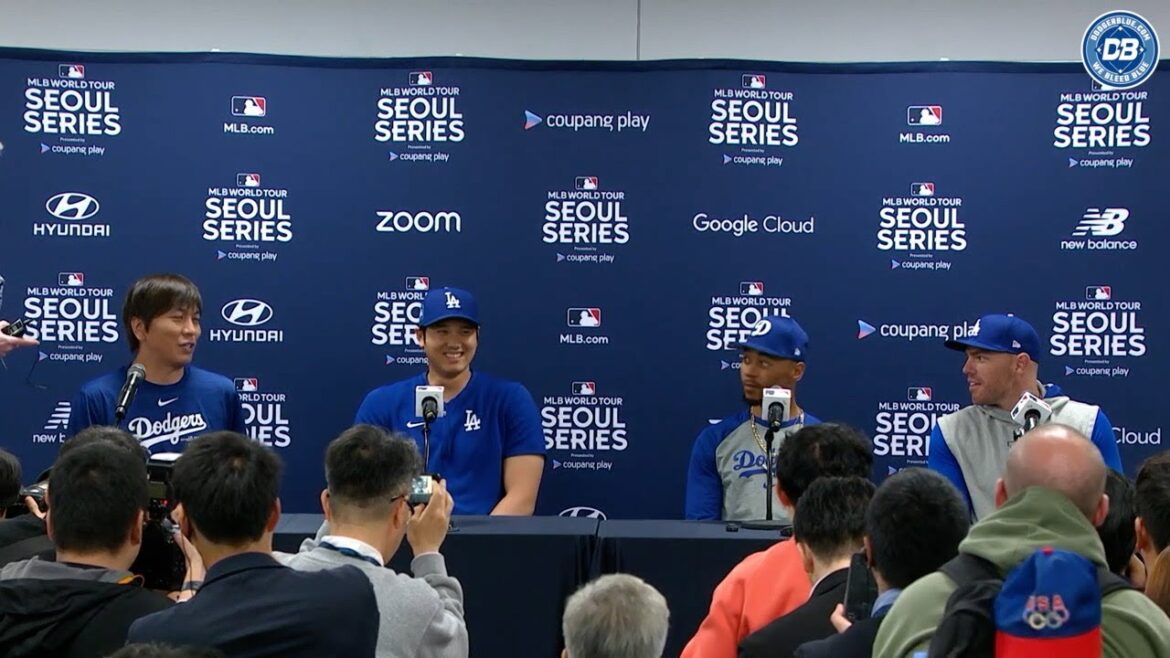 Séries de Séoul : conférence de presse de Shohei Ohtani, Mookie Betts et Freddie Freeman