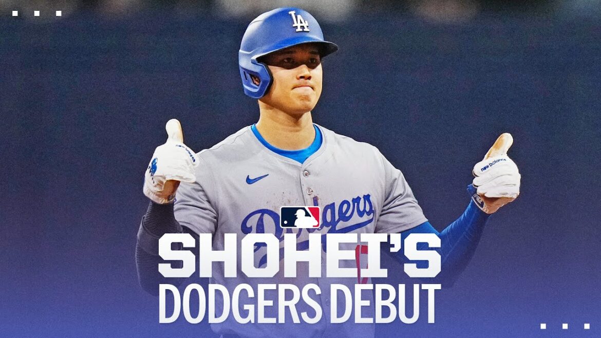 PREMIER JEU de Shohei Ohtani en tant que Dodger ! (Premier coup sûr, base, RBI ET PLUS volés !) | Faits saillants de Shohei Ohtani