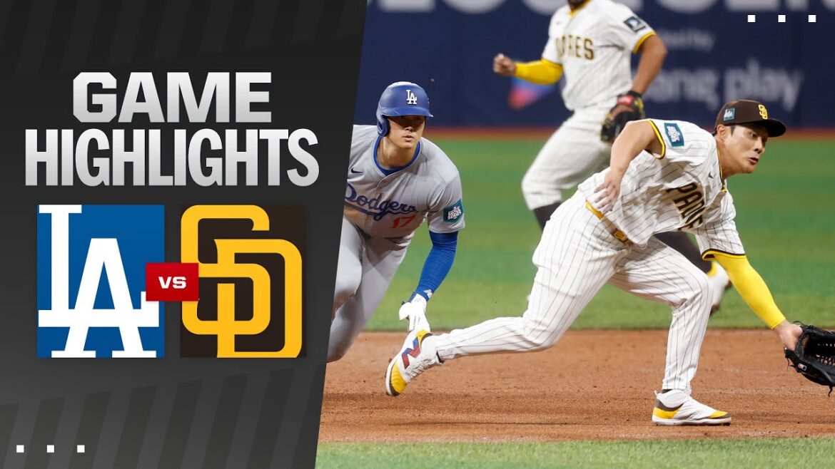 Faits saillants du match Dodgers contre Padres (20/03/24) |  Faits saillants de la MLB