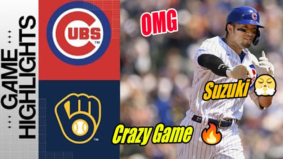 Les Cubs de Chicago contre les Brewers de Milwaukee dirigent Seiya Suzuki [HomeRun] Faits saillants |  Jeu fou des oursons