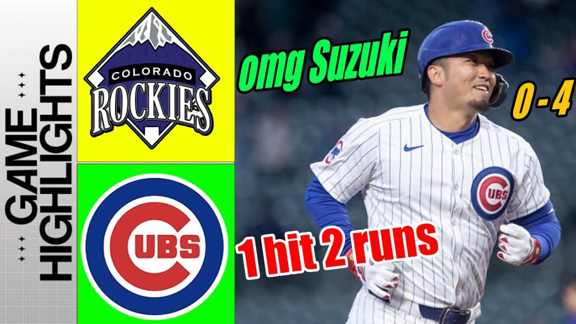 Rocheuses contre oursons [Highlights Today] Seiya Suzuki en simple Mike Tauchman marque |  Cubs de la fête de lancement