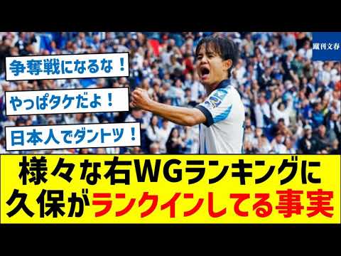 Le fait que Kubo soit classé dans divers classements WG de droite Le fait que Kubo soit classé dans divers classements WG de droite