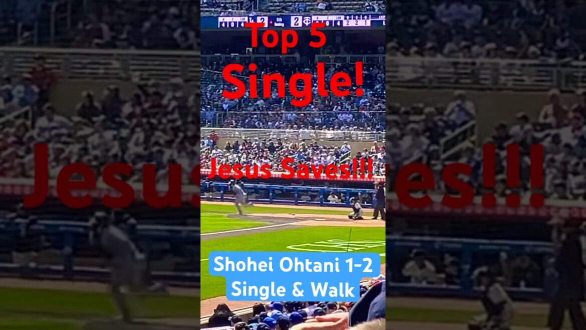 Shohei Ohtani frappe un single !  #mlb #shoheiohtani #mntwins
