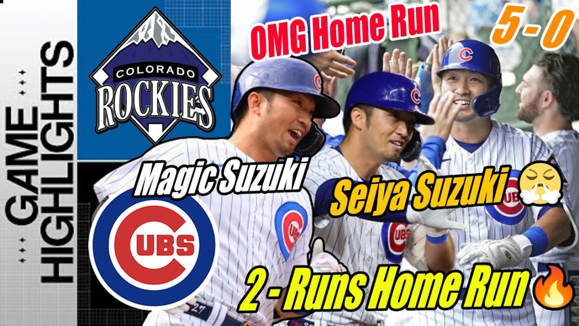 Cubs de Chicago contre Rockies du Colorado [Highlights] Seiya Suzuki Solo Home Run |  Superbe photo 💪💪💪