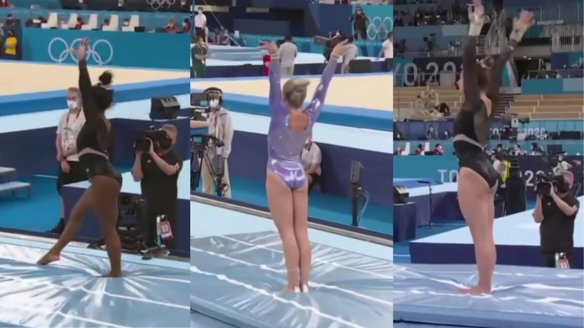 Entraînement sur le podium du saut aux Jeux Olympiques de Tokyo 2021