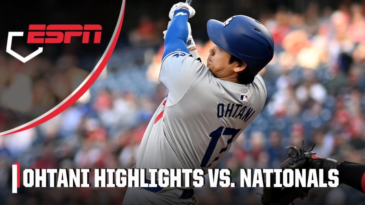 Shohei Ohtani double 3 FOIS lors de la victoire des Dodgers contre les Nationaux |  ESPN MLB