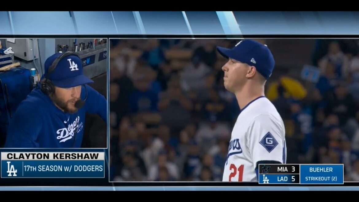 Interview en jeu Clayton Kershaw sur le premier match de la saison de Walker Buehler et regarder Ohtani