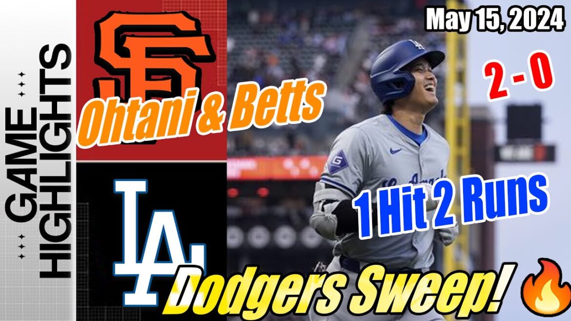 Faits saillants des LA Dodgers contre SF Giants |  15 mai 2024 |  Balayage des Dodgers d’Ohtani et Betts !  🔥 |  Faits saillants de la MLB
