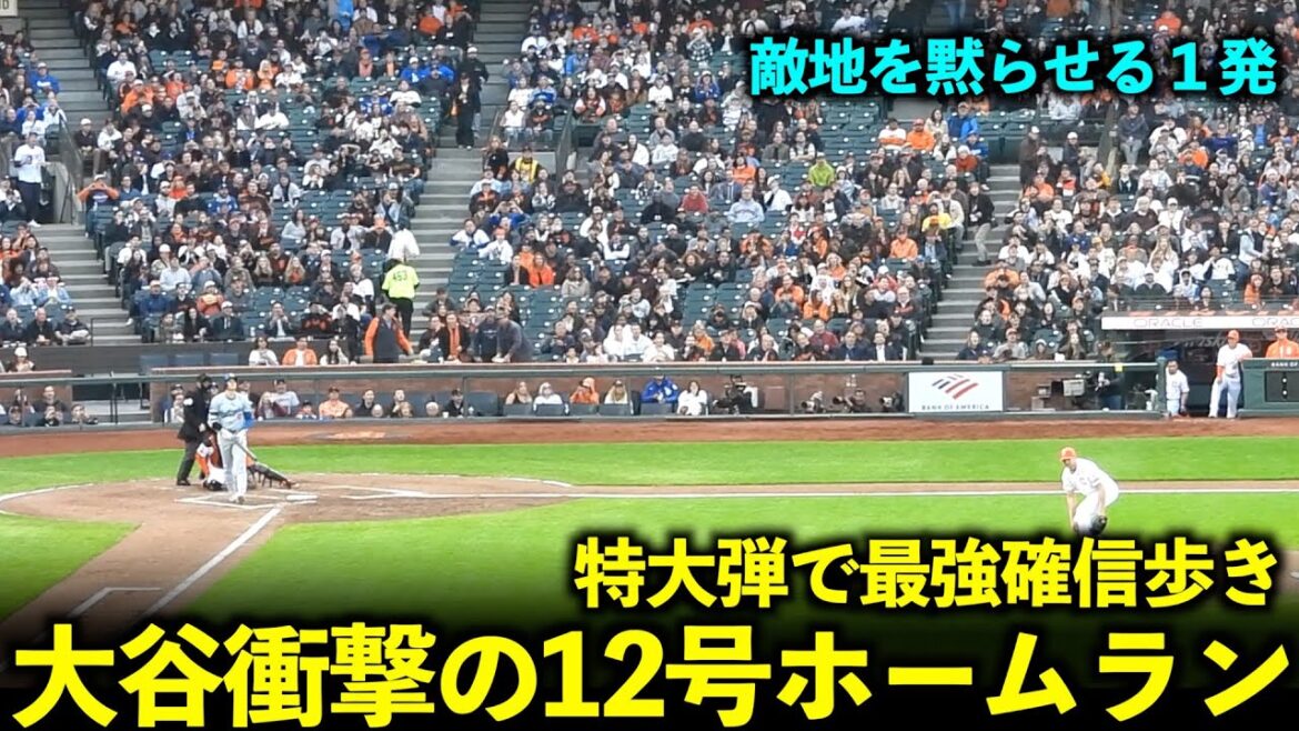 Marchez en toute confiance avec des balles extra larges ! Le choquant coup de circuit n°12 de Shohei Otani est trop dangereux ![Images locales]15 mai, match 2 des Dodgers contre les Giants