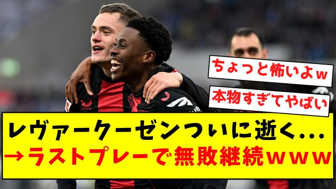 [Légende qui ne mourra jamais]Juste au moment où vous pensiez que Leverkusen allait enfin mourir, ils sont restés invaincus lors du dernier jeu mdr