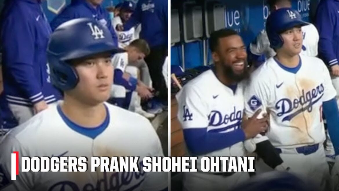 SHOHEI OHTANI PRANKED 👀 Les Dodgers craquent après avoir trompé Ohtani avec une farce à pincement |  ESPN MLB