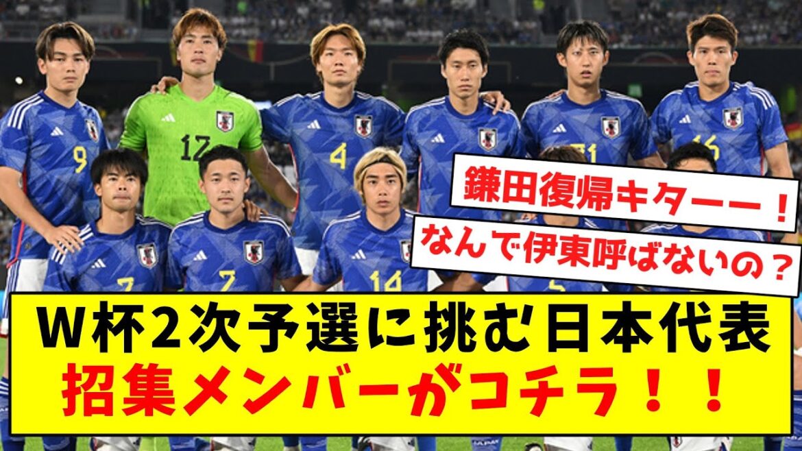[Breaking News]Voici les membres de l'équipe nationale japonaise qui disputeront le deuxième tour de qualification de la Coupe du Monde !  !