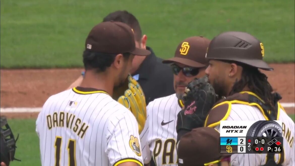 Yu Darvish (4 victoires, 2 défaites cette saison) 3 manches (66 lancers) 3 points (2 mérités)