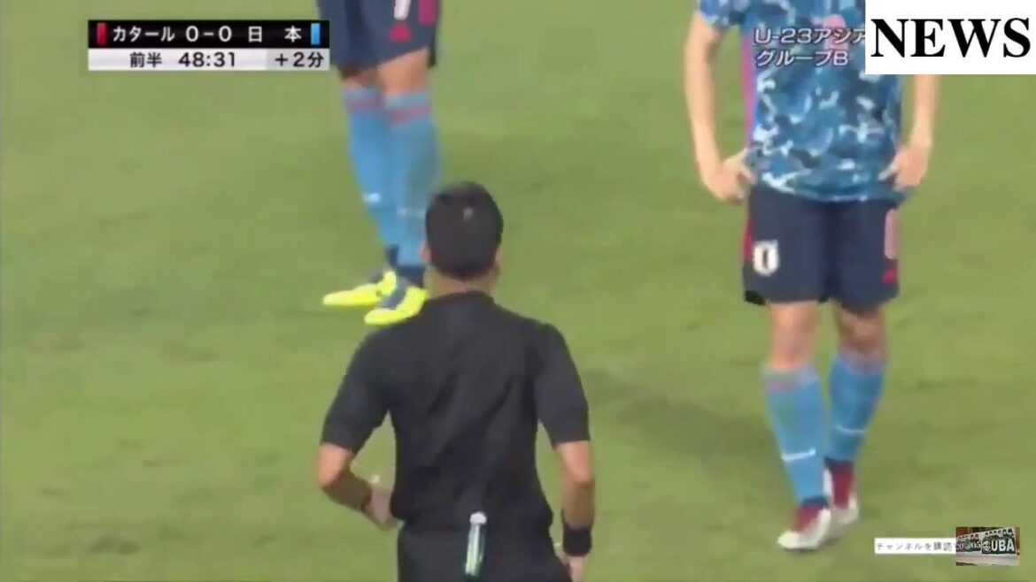 Japon vs Qatar « Point d’interrogation sur la décision du VAR, le MF Aoi Tanaka est immédiatement expulsé » Championnat de football AFC U-23 2020/01/15 Japon vs Qatar « Point d'interrogation sur la décision du VAR, le MF Aoi Tanaka est immédiatement expulsé » Championnat de football AFC U-23 2020/01/15