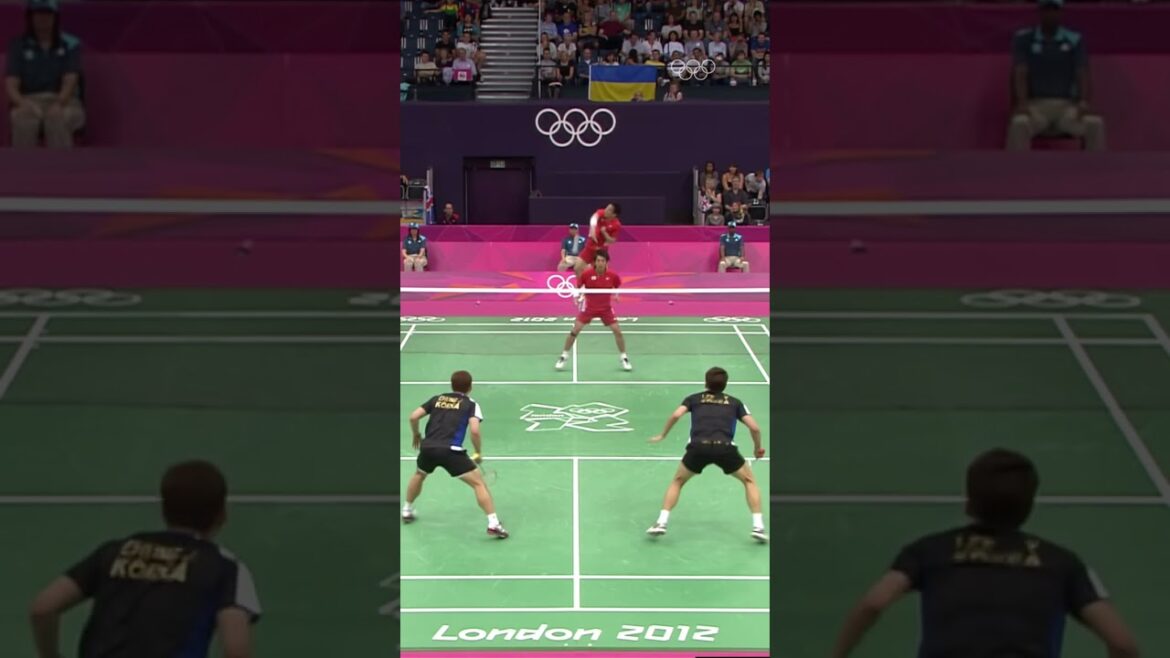 Shot so powerful he broke his badminton racquet!