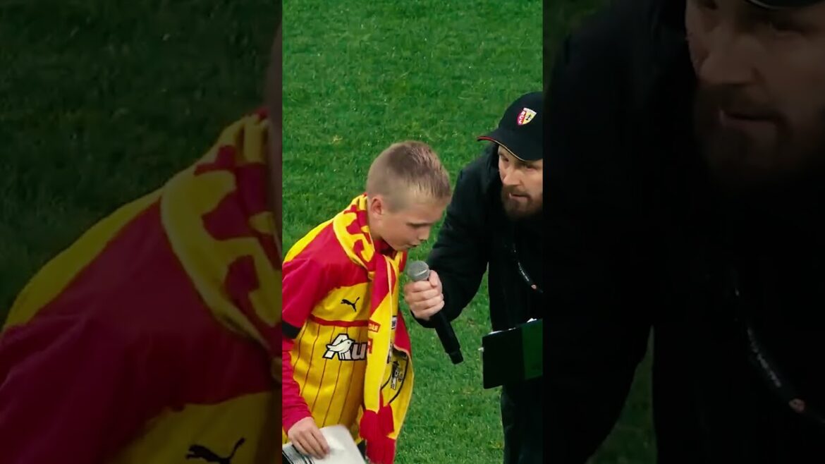 Un rêve devenu réalité 😍 Basile, futur speaker du RC Lens ?