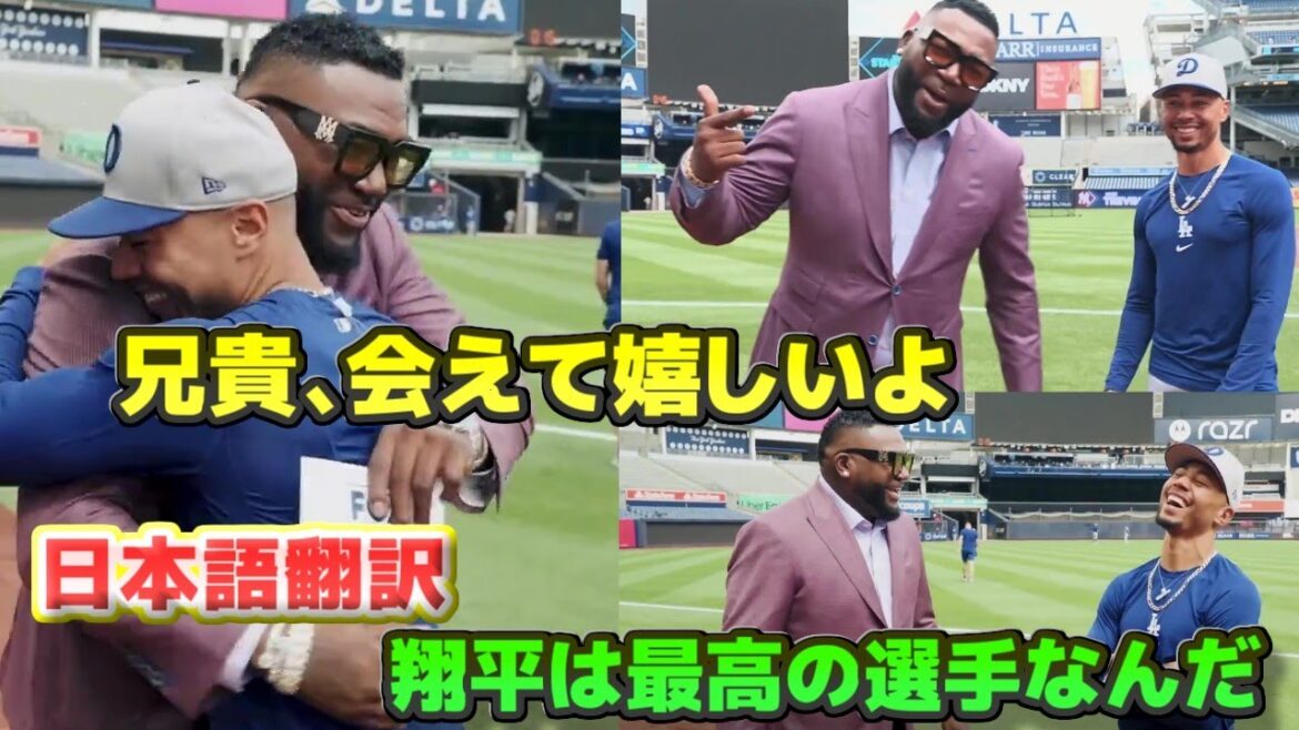 Big Papi et Betts Shohei Ohtani est le meilleur joueur Je suis heureux de rencontrer mon frère Big Papi et Betts Un match au Yankee Stadium est spécial Avec des sous-titres en japonais