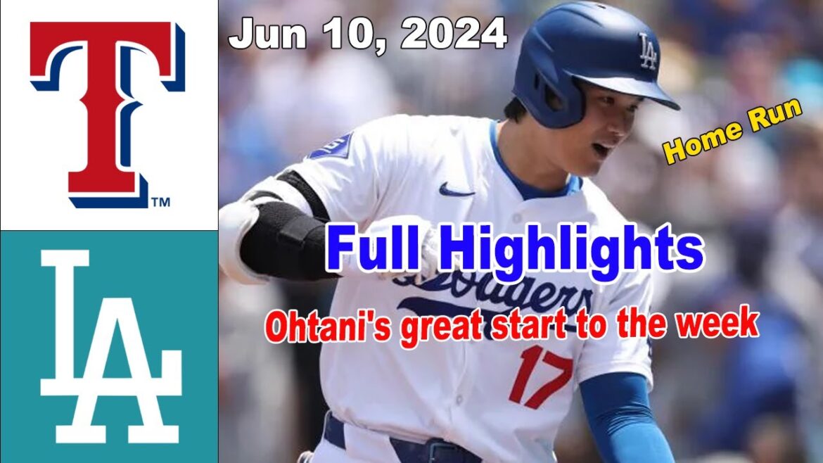 Texas Rangers vs Los Angeles Dodgers 10 juin 2024 JEU COMPLET |  Saison MLB 2024