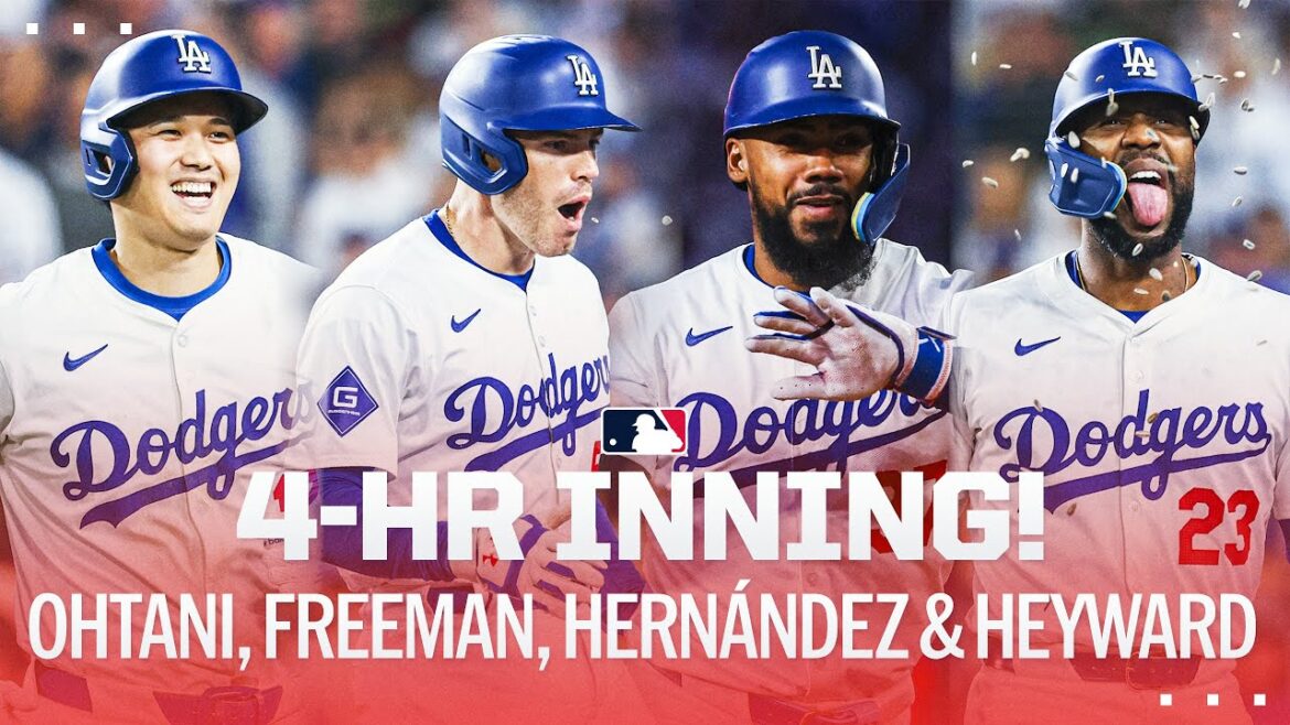 Ohtani, Freeman, Hernández et Heyward en font une manche de 4 heures pour les Dodgers !  😲