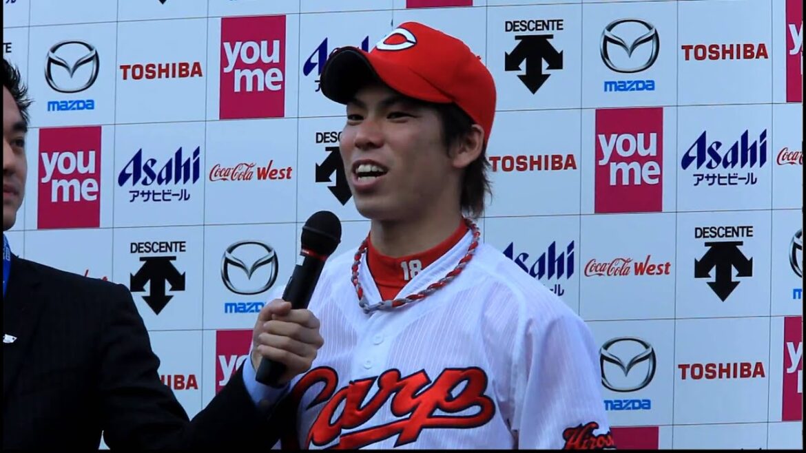 [HD]Première victoire au nouveau stade, lanceur Kenta Maeda, deuxième moitié de l'interview du héros