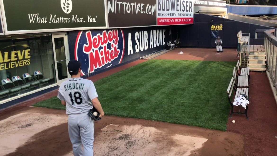⚾️Vidéo Bullpen⚾️ Yusei Kikuchi des Seattle Mariners fait sa première apparition au Yankee Stadium !