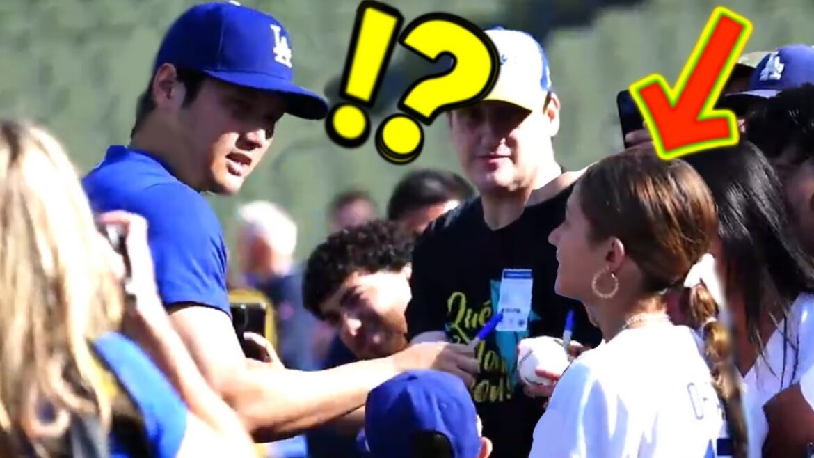 L'instant d'après, une belle femme demande un autographe à Otani... « Tout cela n'est qu'un mensonge, n'est-ce pas ? » Mes mains tremblent face à la réalité devant moi !  ![MLB]