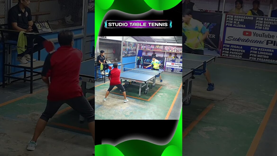 Smash puissant du joueur du village #tennisdetable #tafeltennis #tenisdemesа #pingpong #tabletennis #sports #shorts