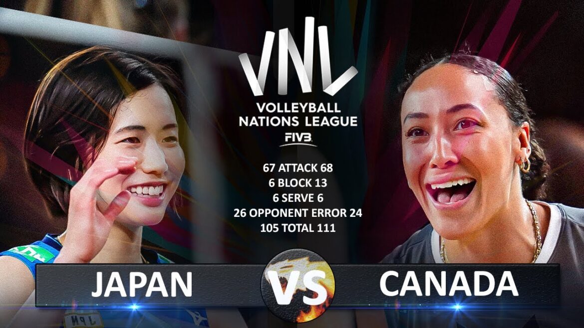Japon contre Canada |  VNL Féminine 2024