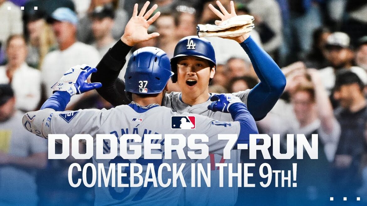 CHAQUE RUN de la neuvième manche des Dodgers à 7 points RETOUR !  (Manche complète !)
