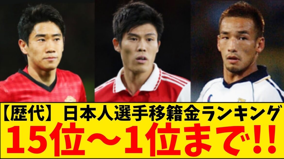 [Historiquement]Classement des indemnités de transferts pour les joueurs japonais !  TOP15