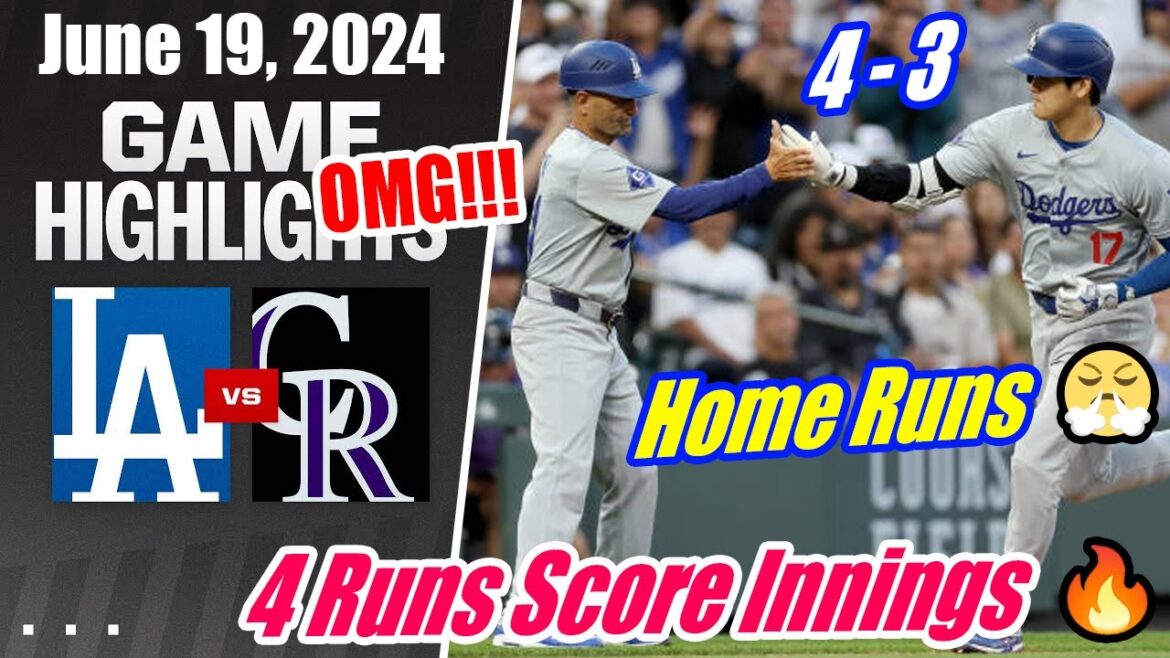 Shohei Ohtani : Dodgers contre Rockies [GAME HIGHLIGHTS] 19 juin 2024 |  Faits saillants de la MLB aujourd’hui 2024