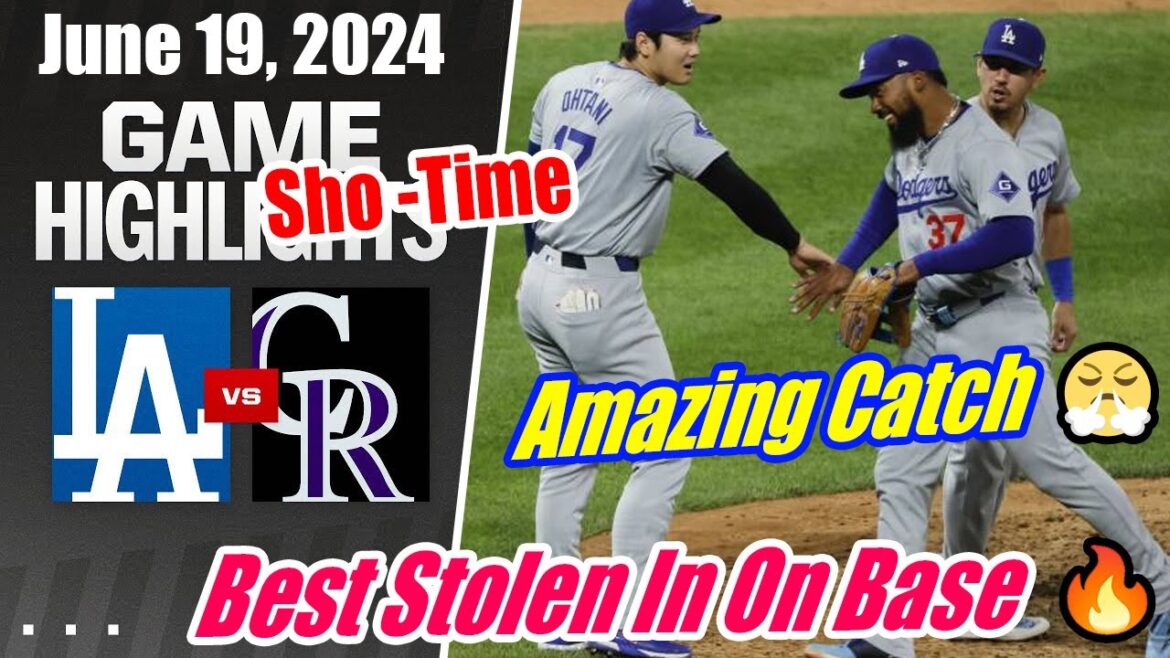 Shohei Ohtani : Dodgers vs Rockies, faits saillants complets 19/06/24 |  Meilleur volé 👏 Shohei Amazing Catch 🔥