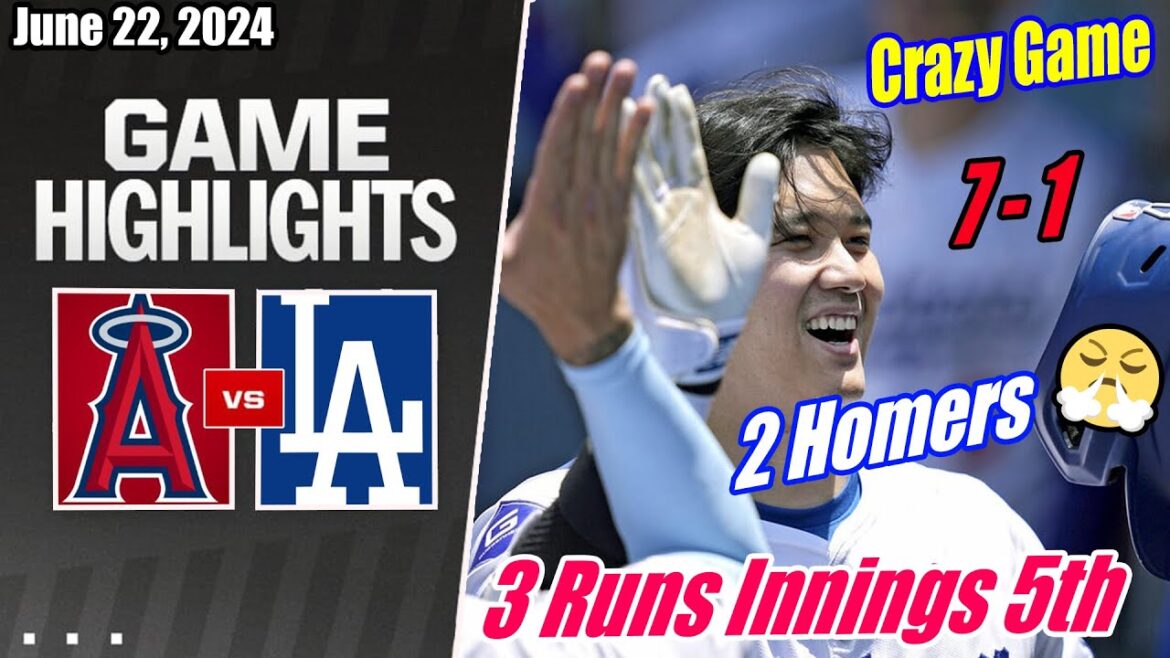 Dodgers contre Anges [FULL HIGHLIGHTS] 22 juin 2024 |  3 Runs Innings 5th 👏 2 Homers Crazy Game 🔥